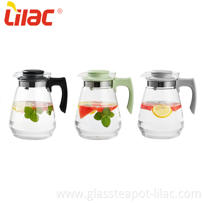 Lilac FREE Sample 1.5L/2.0L kitchen utensils borosilicate glass teapot luxery gas stove warmer direct heating tea pot for cooker